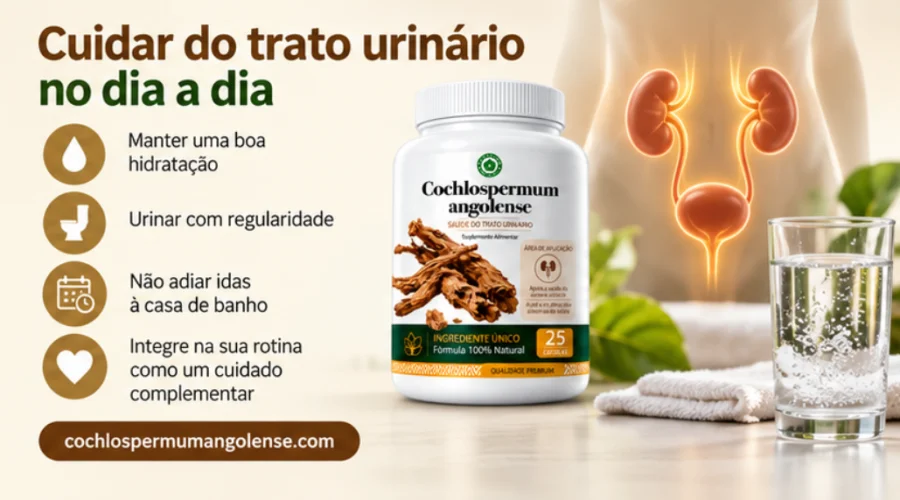 Cochlospermum angolense - cuidado diário do trato urinário